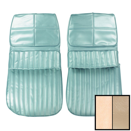 1970 Oldsmobile Cutlass Supreme; Front Bucket Seat Covers; Pearl