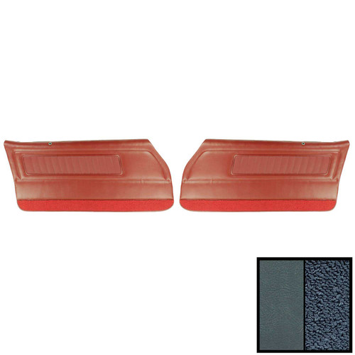 1970 Pontiac Firebird Deluxe Pre-Assembled Bright Blue Front Door Panels