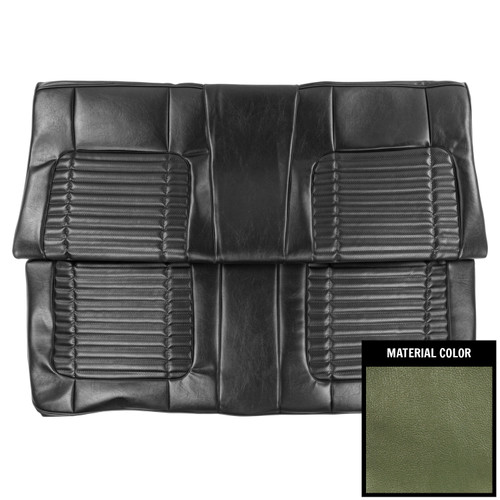 1970 Dodge Charger; Hardtop; Rear Bench Seat Cover; Dark Metallic Green