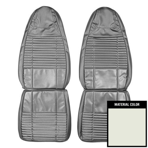1970 Dodge Challenger; Front Bucket Seat Covers; White (70KSC37U-1)