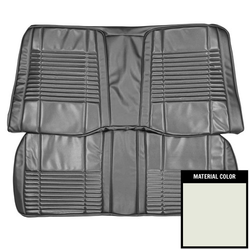 1970 Dodge Challenger; Convertible; Rear Bench Seat Cover; White (70KSC37V-1)