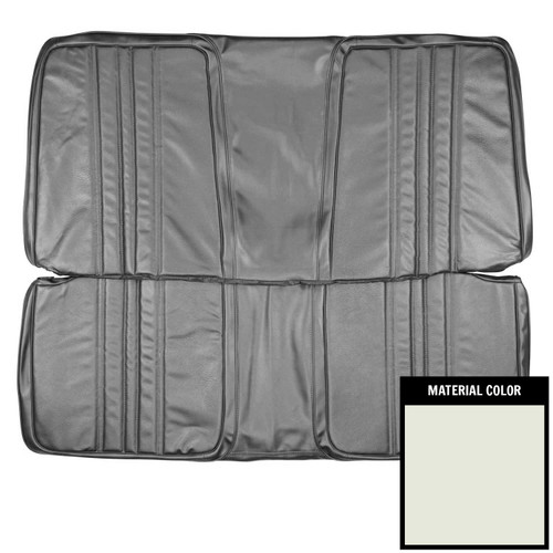 1970 Mopar B-Body; Convertible; Custom Decor Rear Bench Seat Cover; White
