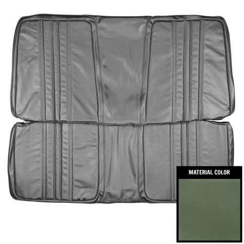 1970 Mopar B-Body; Hardtop; Custom Decor Rear Bench Seat Cover; Dark Met Green
