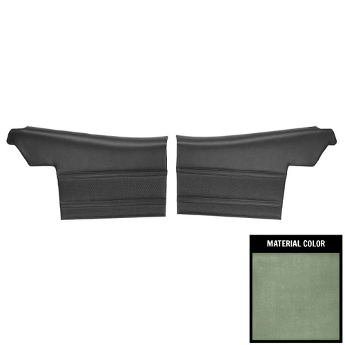 1970 Skylark 350/Custom/GS455 Convt Pre-Assembled Dark Green Rear Door Panels