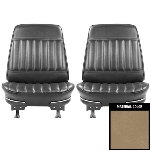 1970 Buick Skylark Sandalwood Front Bucket Seat Covers