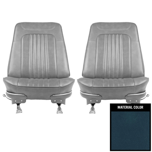 1971-1972 Chevrolet Chevelle Blue Pre-Assembled Front Bucket Seats