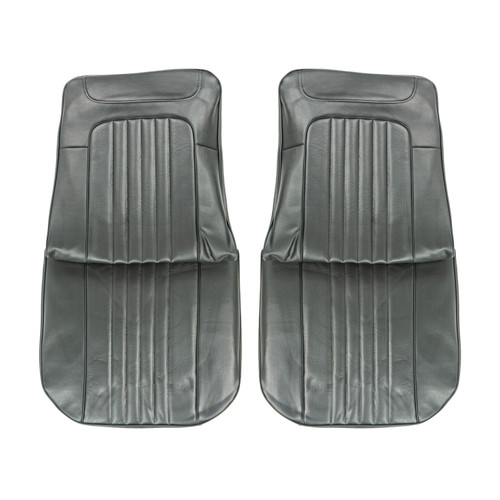 1971-72 Chevelle; Front Bucket Seat Covers; Black