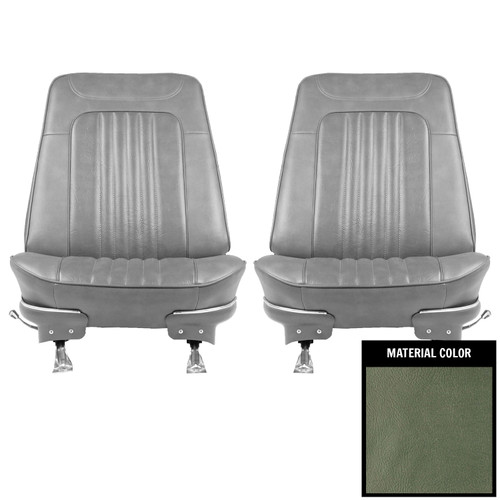 1971 Chevrolet Chevelle Jade Green Front Bucket Seat Covers