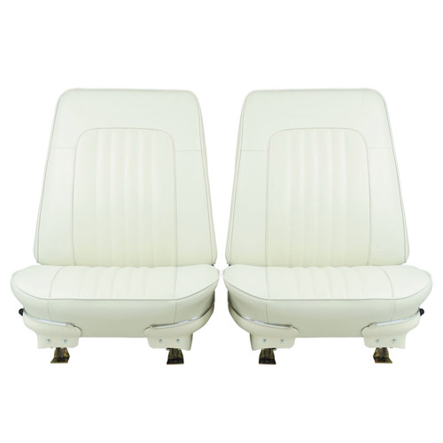 1971-1972 Chevrolet Chevelle White Pre-Assembled Front Bucket Seats