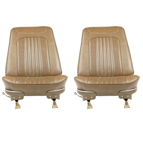 1971-1972 Chevrolet Chevelle Dark Saddle Front Bucket Seat Covers