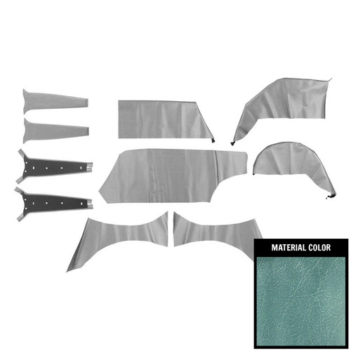 1962-64 Impala, Bel Air; 4 Door Wagon; Cargo Cover Set; Light Blue