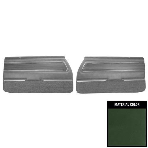 1972 Oldsmobile Cutlass S Sedan Dark Green Pre-Assembled Front Door Panels