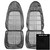 1971 Duster, 340; Dart Demon, Demon 340; Front Bucket Seat Covers; Black/Orange