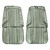 1971-72 Blazer; Open-Back Front Bucket Seat Covers; Dark Metallic Green