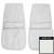 1971-72 Buick Riviera; Front Bucket Seat Covers; White