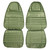1972 Duster, 340; Dart Demon, Demon 340; Front Bucket Seat Covers; Dark Green