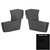 1962-64 Chevrolet Corvair; Convertible; Rear Arm Rest Covers; Black (62RR55)