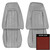 1976 Pontiac Firebird Deluxe Red Front Bucket Seat Covers