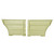 1967 Chevrolet Nova Hardtop Ivy Gold Rear Door Panels