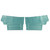 1968 Pontiac GTO/Lemans Convertible Dark Aqua Rear Door Panels