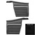 1968 Chevrolet Camaro Convertible Standard Pre-Assembled Black Rear Door Panels