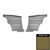 1968 Chevrolet Camaro Hardtop Standard Pre-Assembled Ivy Gold Rear Door Panels