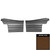 1970 Pontiac GTO/LeMans Convertible Pre-Assembled Dark Saddle Rear Door Panels