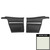 1968 Firebird Convertible Standard Pre-Assembled White/Black Rear Door Panels