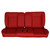 60" Sport Mod I Bench Seat Red Vinyl Wide Red Insert Red Thread w/Cupholder