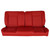 60" Sport Mod I Bench Seat Red Vinyl Wide Red Insert White Thread w/o Cupholder