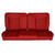 60" Sport Mod II Bench Seat Red Vinyl Thin Red Insert Blk Thread w/o Cupholder