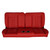 60" Sport Mod II Bench Seat Red Vinyl Thin Red Insert White Thread w/Cupholder