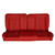 60" Sport Mod II Bench Seat Red Vinyl Thin Red Insert Wht Thread w/o Cupholder