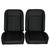 Low Back Bucket Sport Mod II Seat Set, Blk Vinyl Narrow Blk Insert Blk Thread
