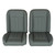 Low Back Bucket Sport Mod II Seat Set, Gray Vinyl Narrow Gray Insert Gray Thread