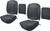 1963 Ford Falcon; Hardtop/Sedan; Front Bucket Seat Covers; Black