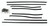1957-58 Mercury, Edsel; Convertible; 8-Piece Window Felt Kit (Top Catwhiskers)