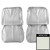 1965 Impala; SS; Front Bucket Seat Covers; White/Red