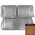1967 Impala; Std/SS; Front Bench Seat Cover; Gold