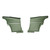 1968-1969 Camaro Hardtop Deluxe Pre-Assembled Dark Green Rear Side Panels
