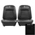 1968 Chevrolet Camaro Deluxe Black Pre-Assembled Front Bucket Seats