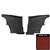 1968-1969 Pontiac Firebird Hardtop Deluxe  Pre-Assembled Red Rear Door Panels