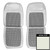 1968 Chevrolet Camaro Deluxe White Houndstooth Front Bucket Seat Covers