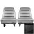 1968 Dodge Charger; Front Bucket Seat Covers; Black