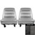 1968 Dodge Charger; Front Bucket Seat Covers; Black/Dark Gray