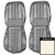 1968 Plymouth Barracuda; Deluxe Front Bucket Seat Covers; Pearl White