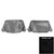 1969-1970 Chevrolet Impala Black Bench Seat Head Rest Covers