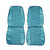 1969 Plymouth Barracuda; Standard Front Bucket Seat Covers; Bright Blue