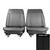 1969 Pontiac Grand Prix Black Pre-Asembled Front Bucket Seats