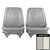 1970 Chevrolet Chevelle White Pre-Assembled Front Bucket Seats